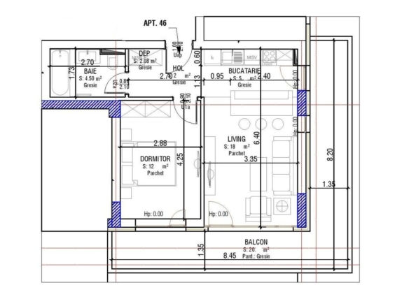 Vânzare Studio 43 mp | Balcon Generos | Predare Septembrie 2026