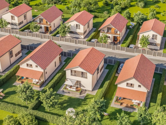 Case individuale în Sânpetru, cu teren 400 mp și toate utilitățile