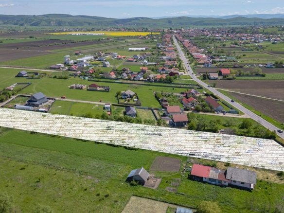 Teren intravilan Bod | Front 46 m la Asfalt | Utilități pe/lângă Teren