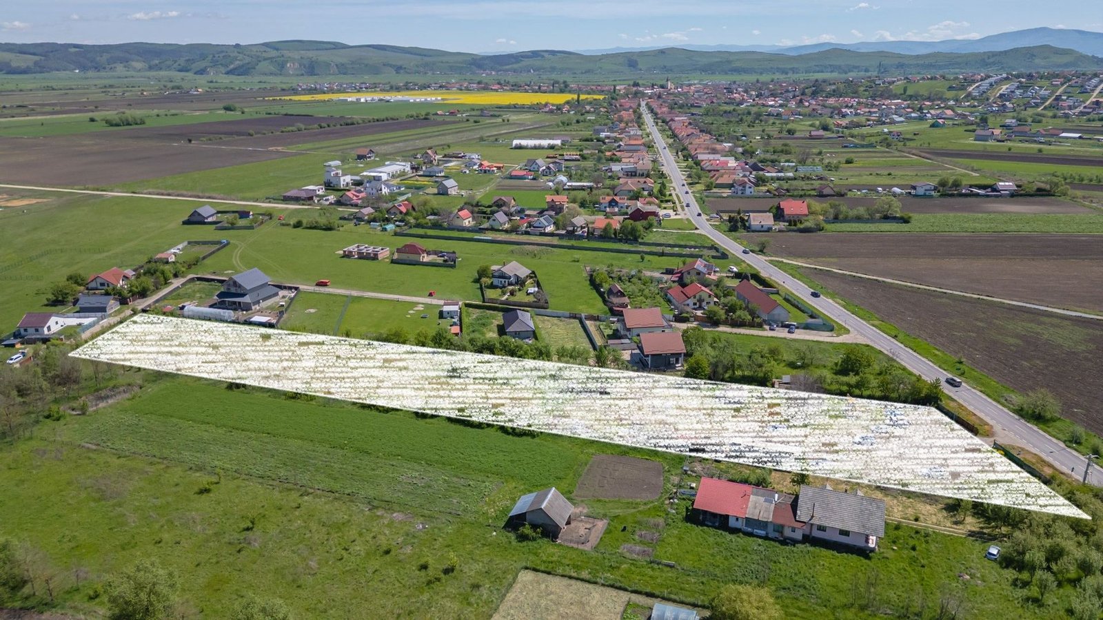 Teren intravilan Bod | Front 46 m la Asfalt | Utilități pe/lângă Teren