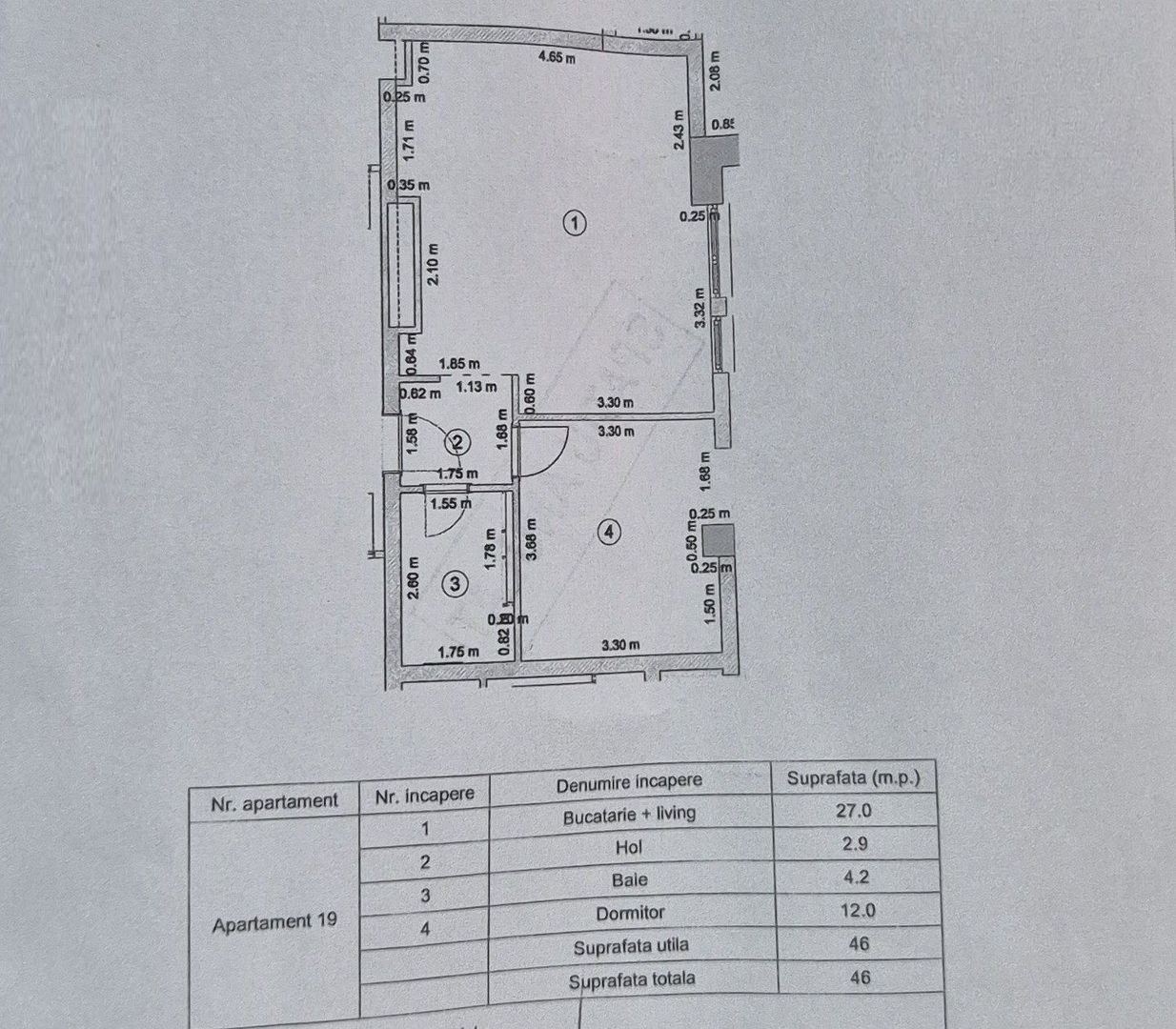 Studio mobilat și utilat, bloc 2020, etaj 3 – Terasă comuna amenajată