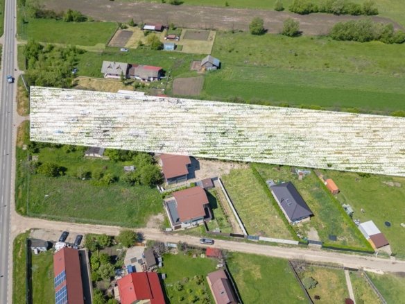 Teren intravilan Bod | Front 46 m la Asfalt | Utilități pe/lângă Teren