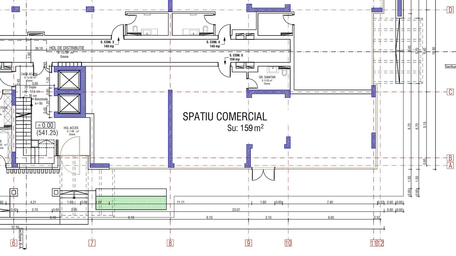 Spațiu Comercial Bartolomeu | 159 mp | Parter | Vitrină Stradală
